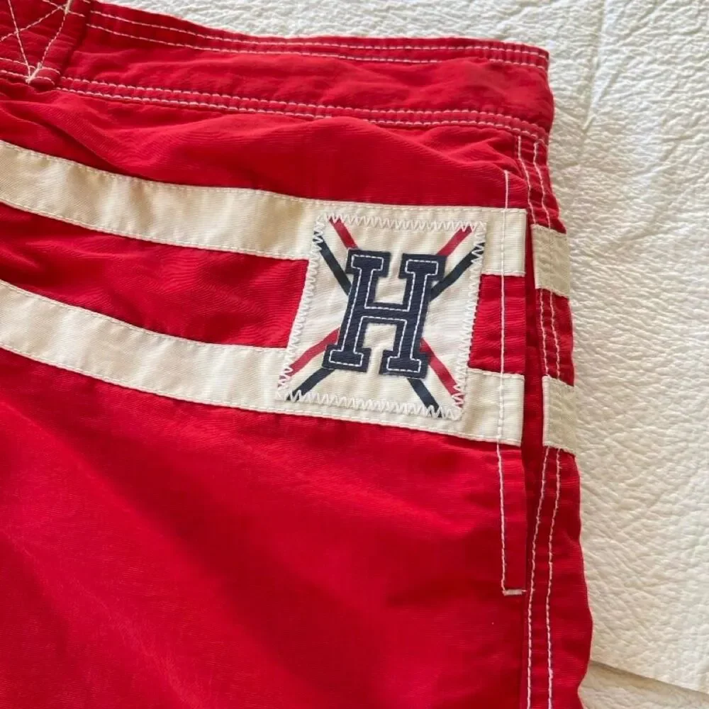 Tommy-hilfiger Men's Red Swim-briefs-shorts